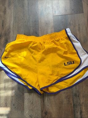 Nike Yellow and Purple LSU Athletic Shorts